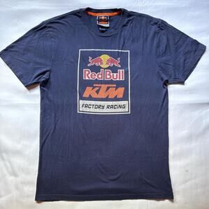Navy KTM Red Bull Racing Mens T-Shirt Size Small Sports Casual Vintage Grunge